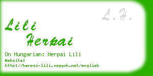 lili herpai business card
